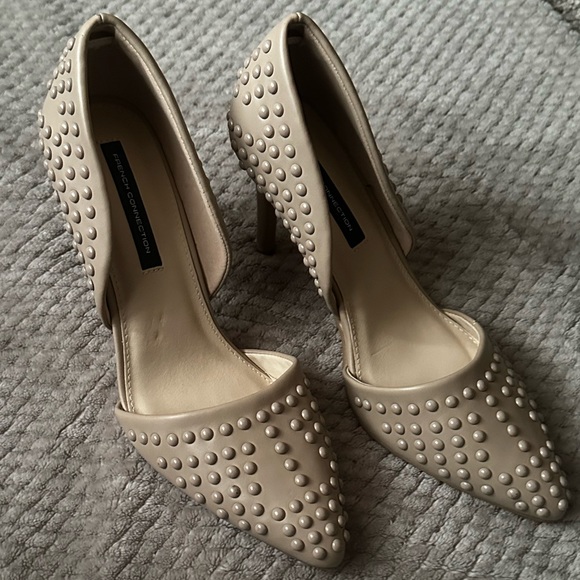 NEW French Connection Forever Studded Stilletto Heels with Decal Beads - Picture 3 of 6